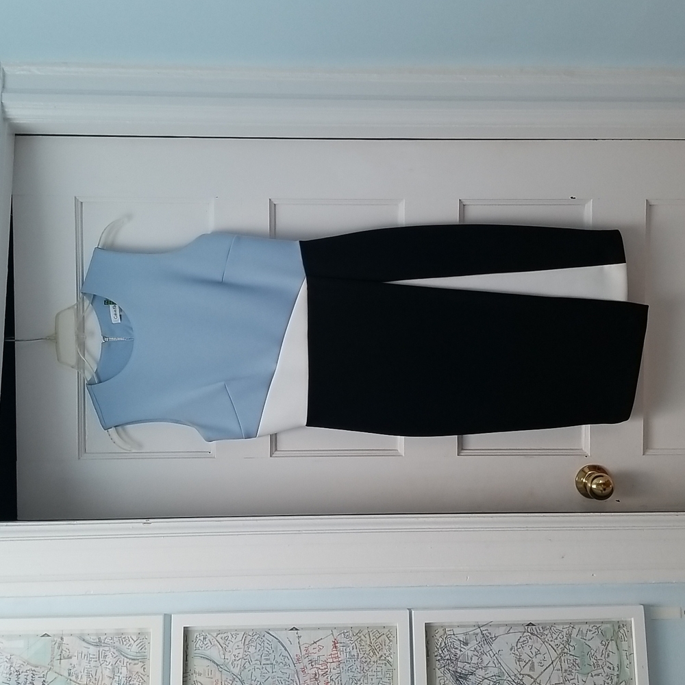 Calvin Klein blue, white &black bodycon dress